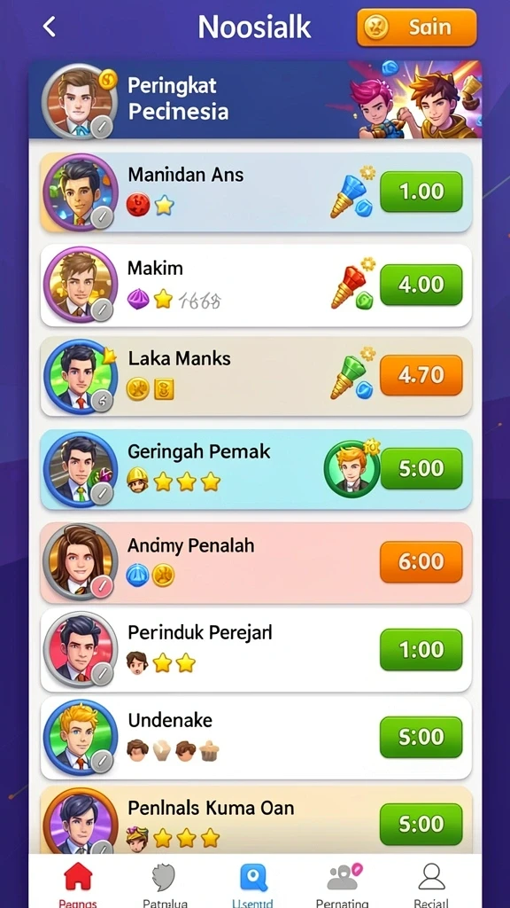 id66 - Menampilkan karakter-karakter unik yang dapat dipilih pemain.