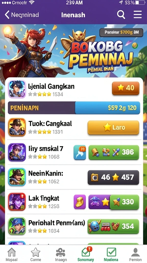 id66 - Screenshot menunjukkan level menantang yang penuh rintangan.