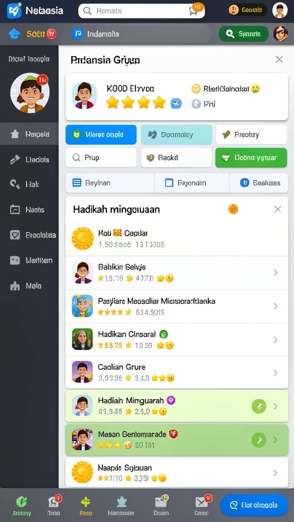 jarum77 - Screenshot menunjukkan antarmuka permainan yang menarik.