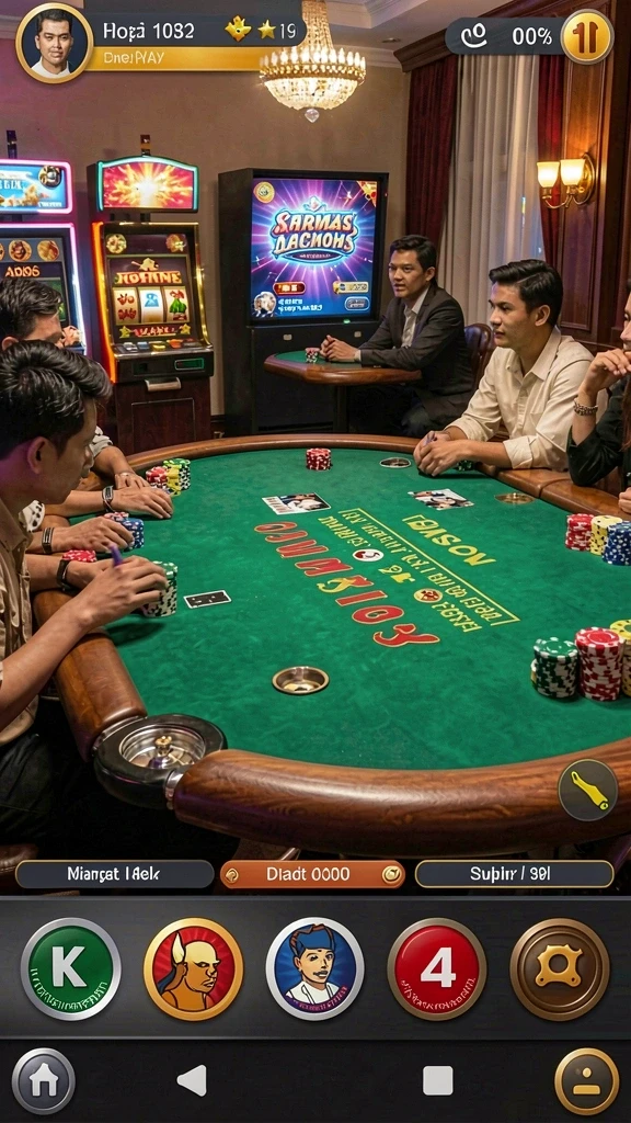 mega111 - Screenshot menggambarkan berbagai pilihan karakter yang bisa dipilih oleh pemain.
